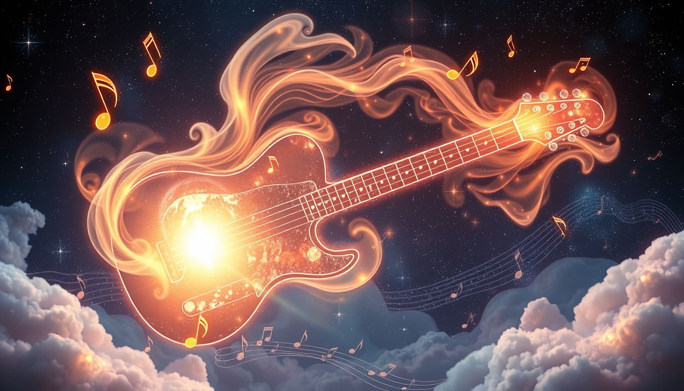 Träumen von Gitarre symbolisiert kreative Ausdruckskraft und innere Harmonie.