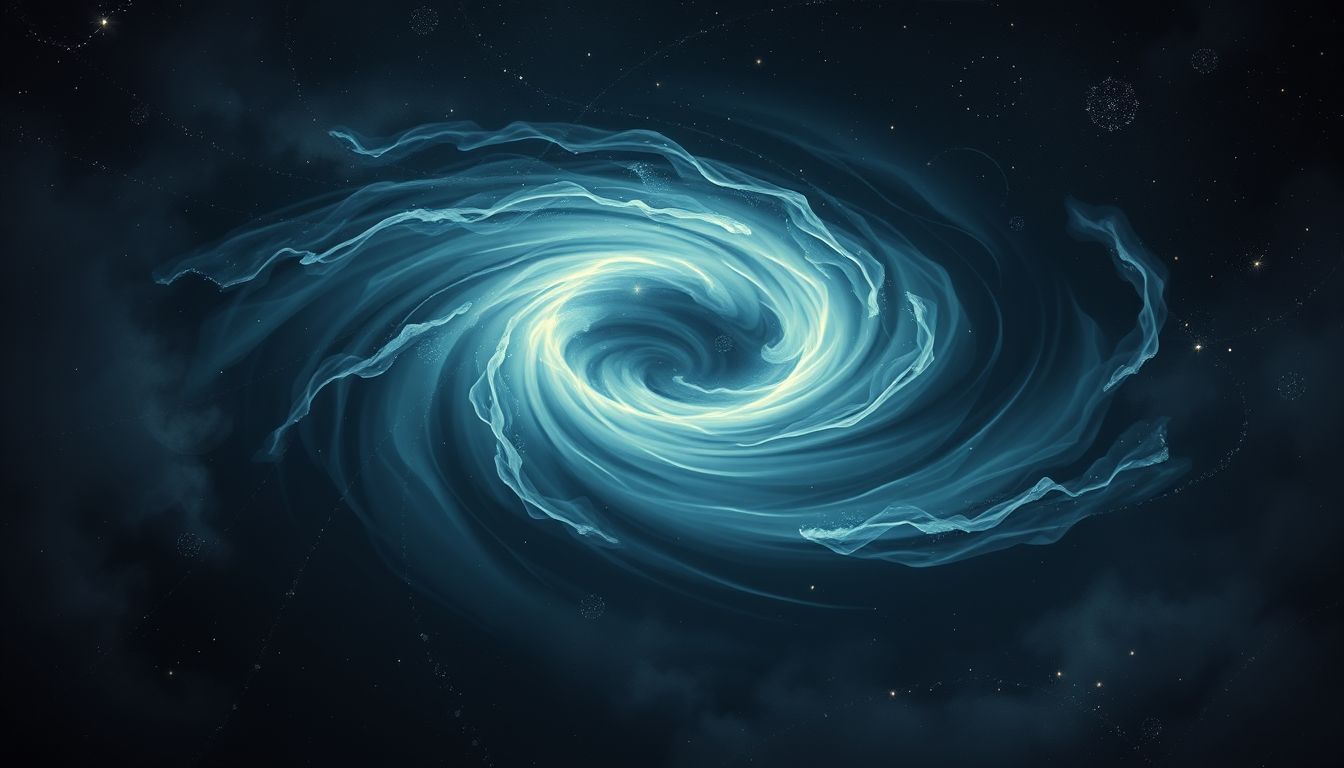 Ein Whirlpool in der Nacht symbolisiert Ruhe und innere Einkehr.