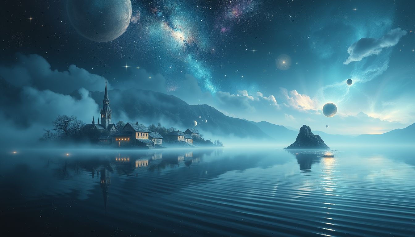 Ein verschwundenes Dorf am Fjord symbolisiert unerklärte Vergangenheit und Sehnsucht.
