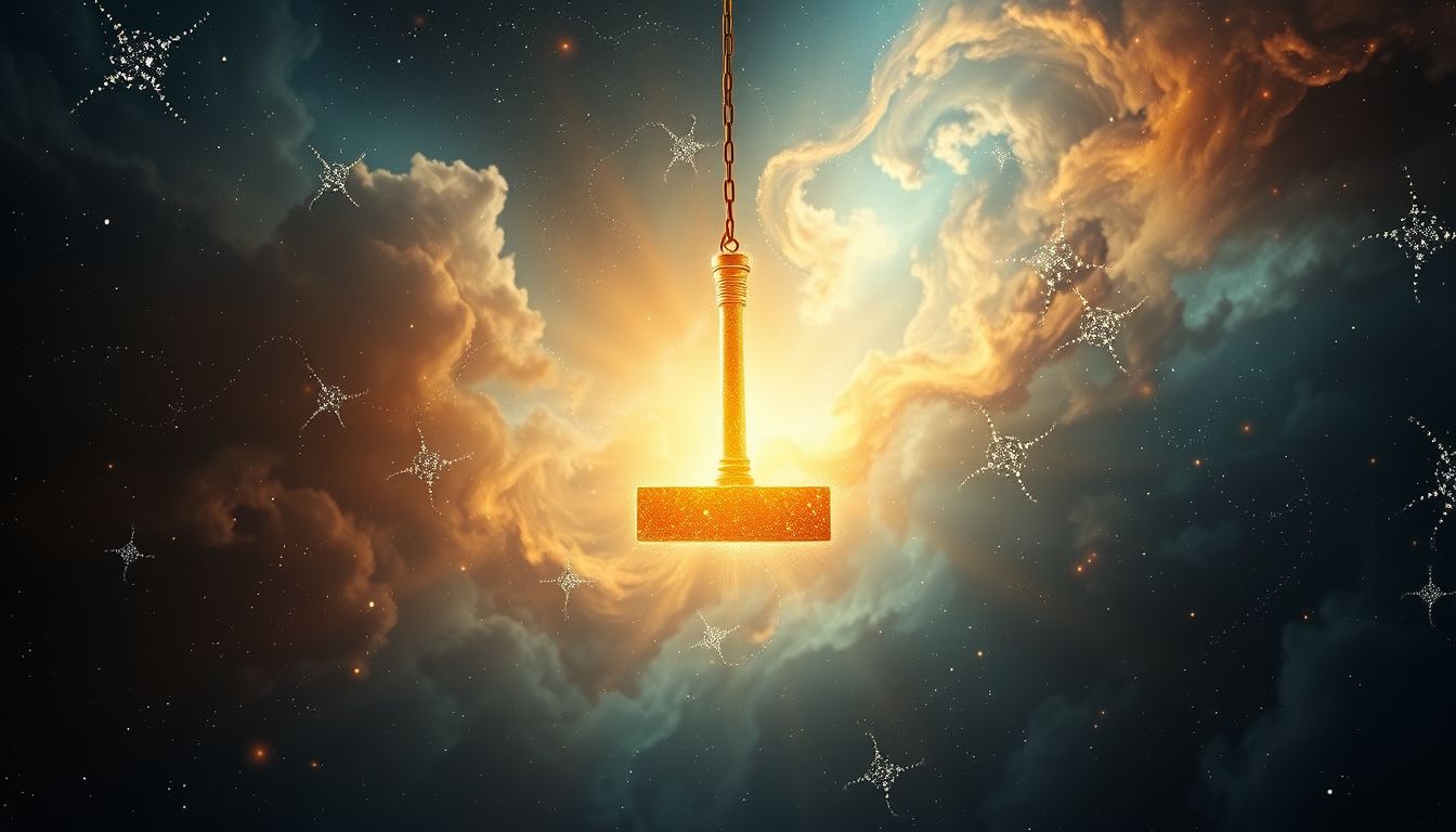 Ein goldener Hammer symbolisiert im Traum wertvolle Chancen und Erfolg.
