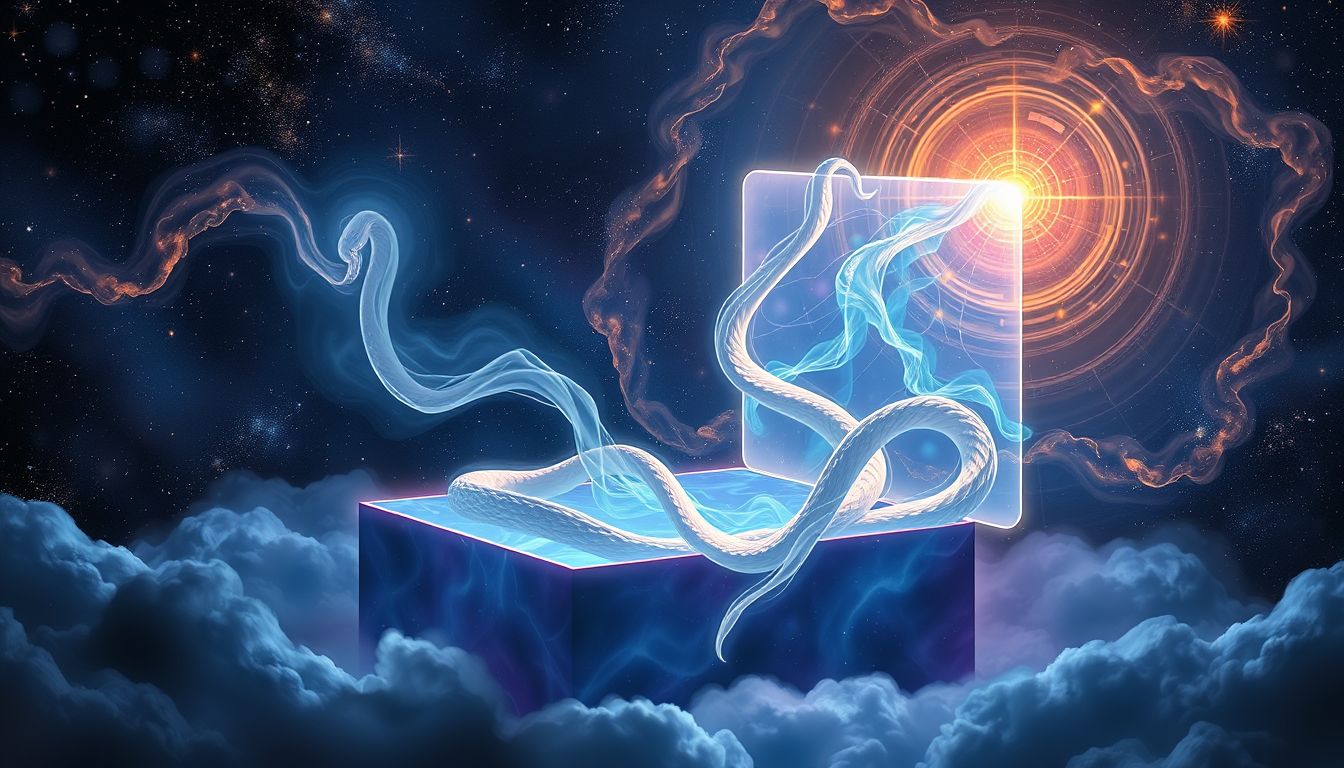 Ein Starkasten voller Schlangen symbolisiert verborgene Ängste und Bedrohungen.