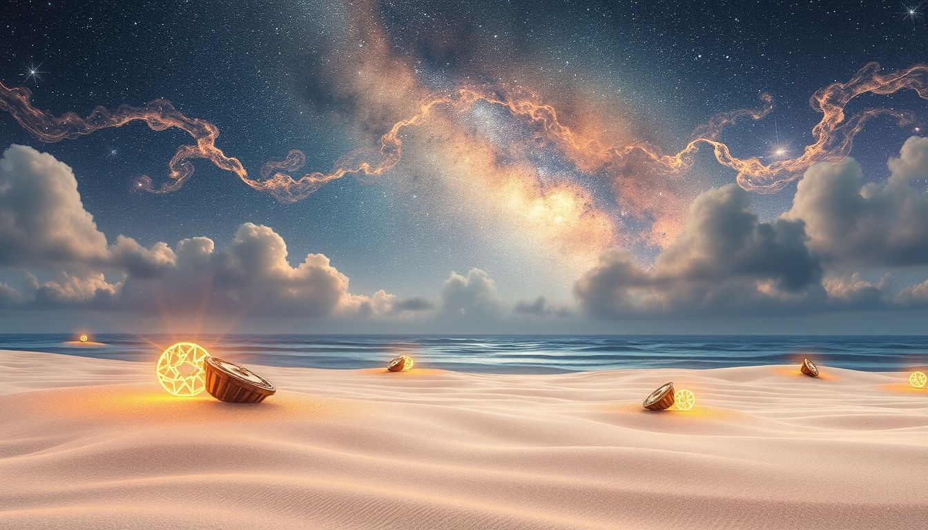 Ein Schatz am Strand symbolisiert verborgene Chancen und Glück.