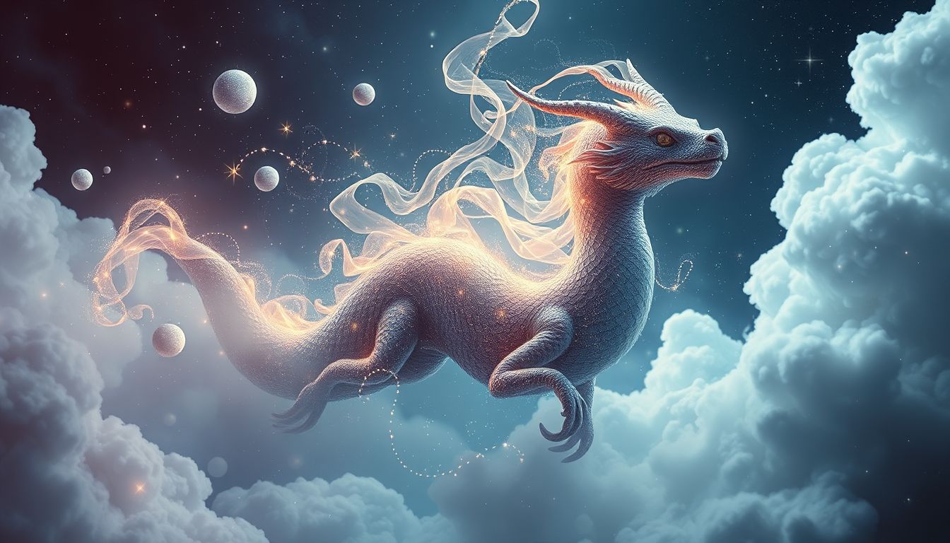 Ein Lindwurm symbolisiert Wandel und innere Transformation im Traum.