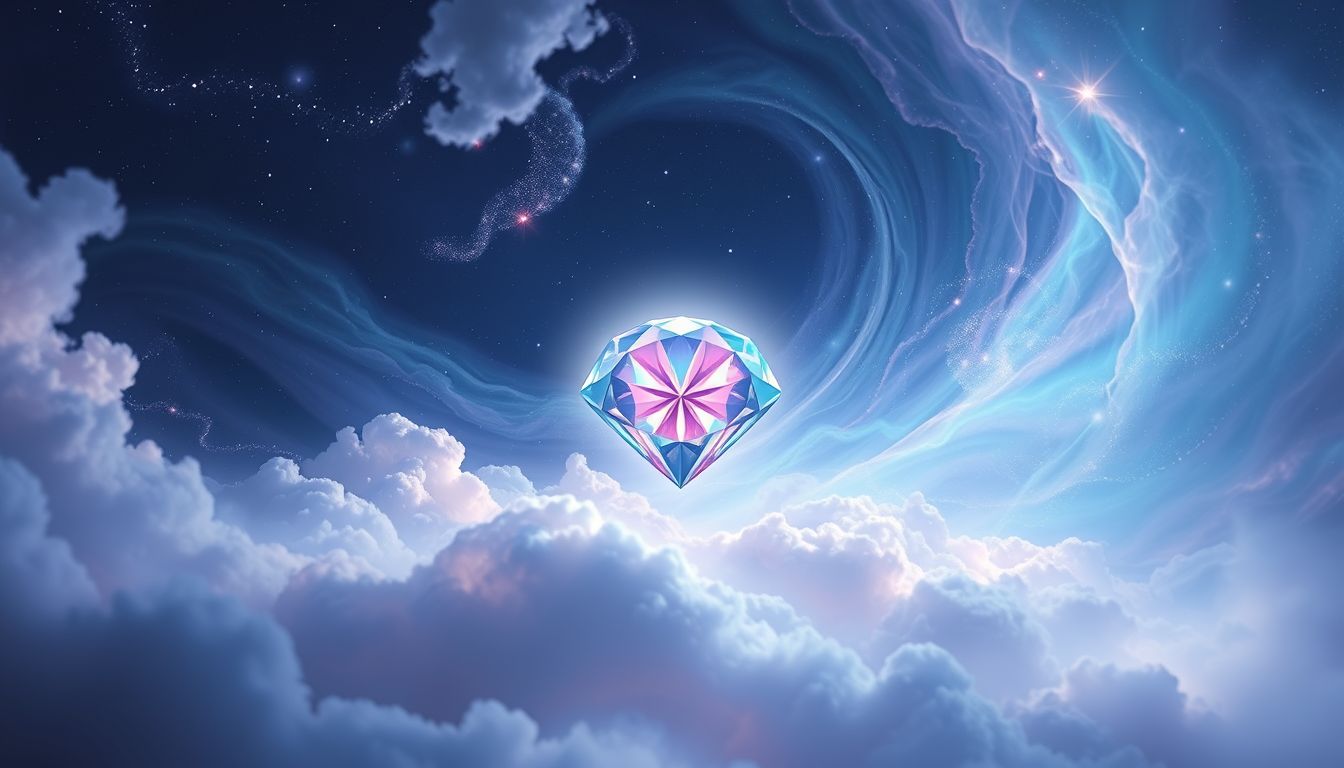 Ein farbiger Diamant symbolisiert seltene, wertvolle Lebenschancen.