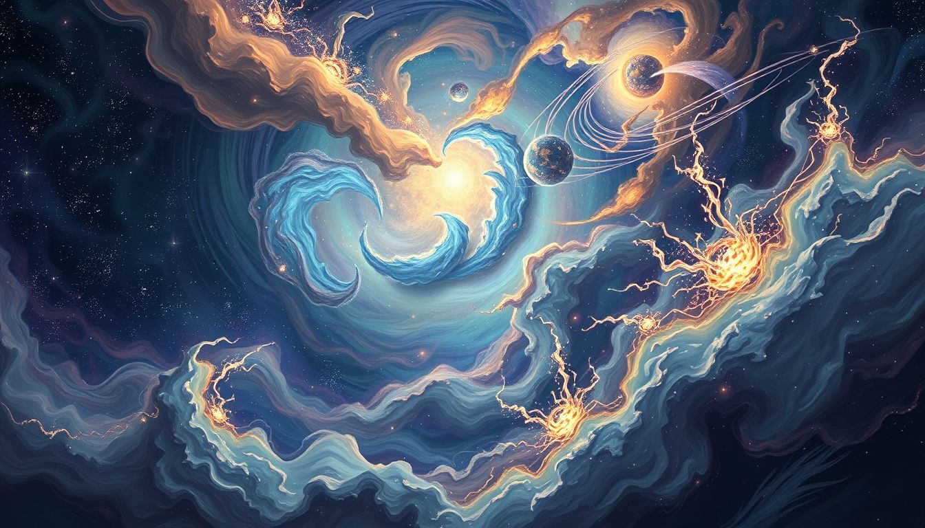 Ein Sturm in der Wildnis symbolisiert innere Konflikte und Wandel.