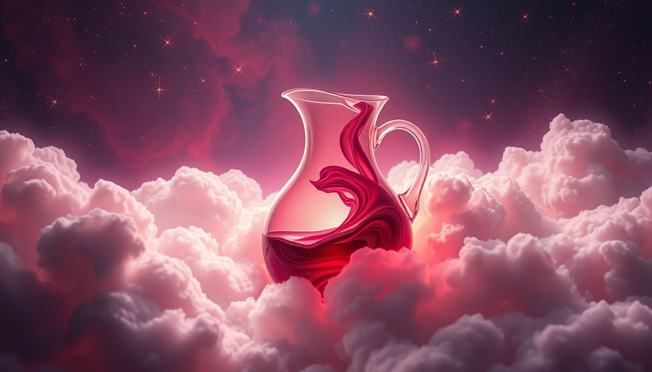 Ein Krug mit Wein symbolisiert Freude und gesellige Zusammenkünfte im Traum.