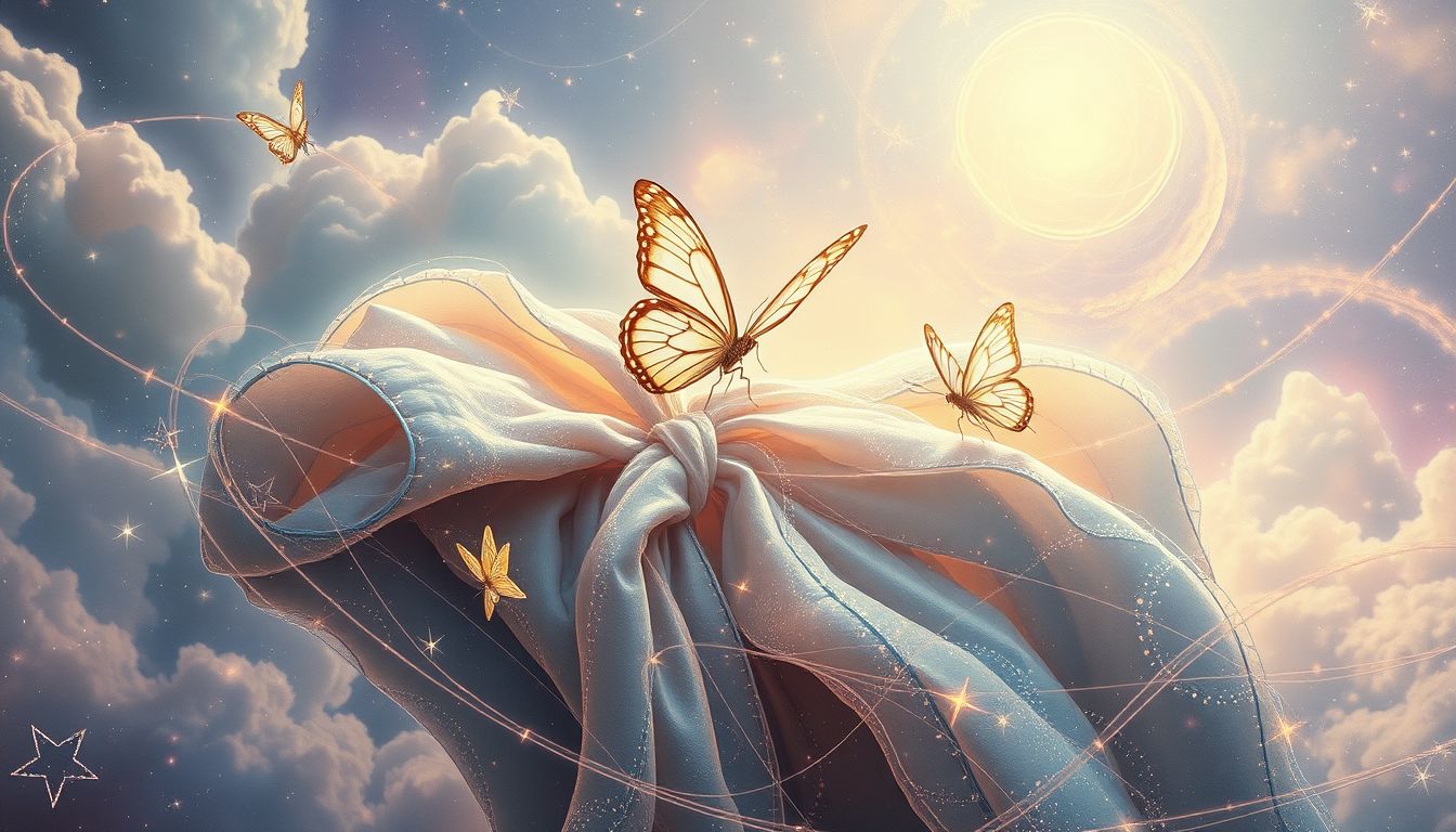 Ein Schmetterling auf Kleidung symbolisiert Schutz und soziale Identität.