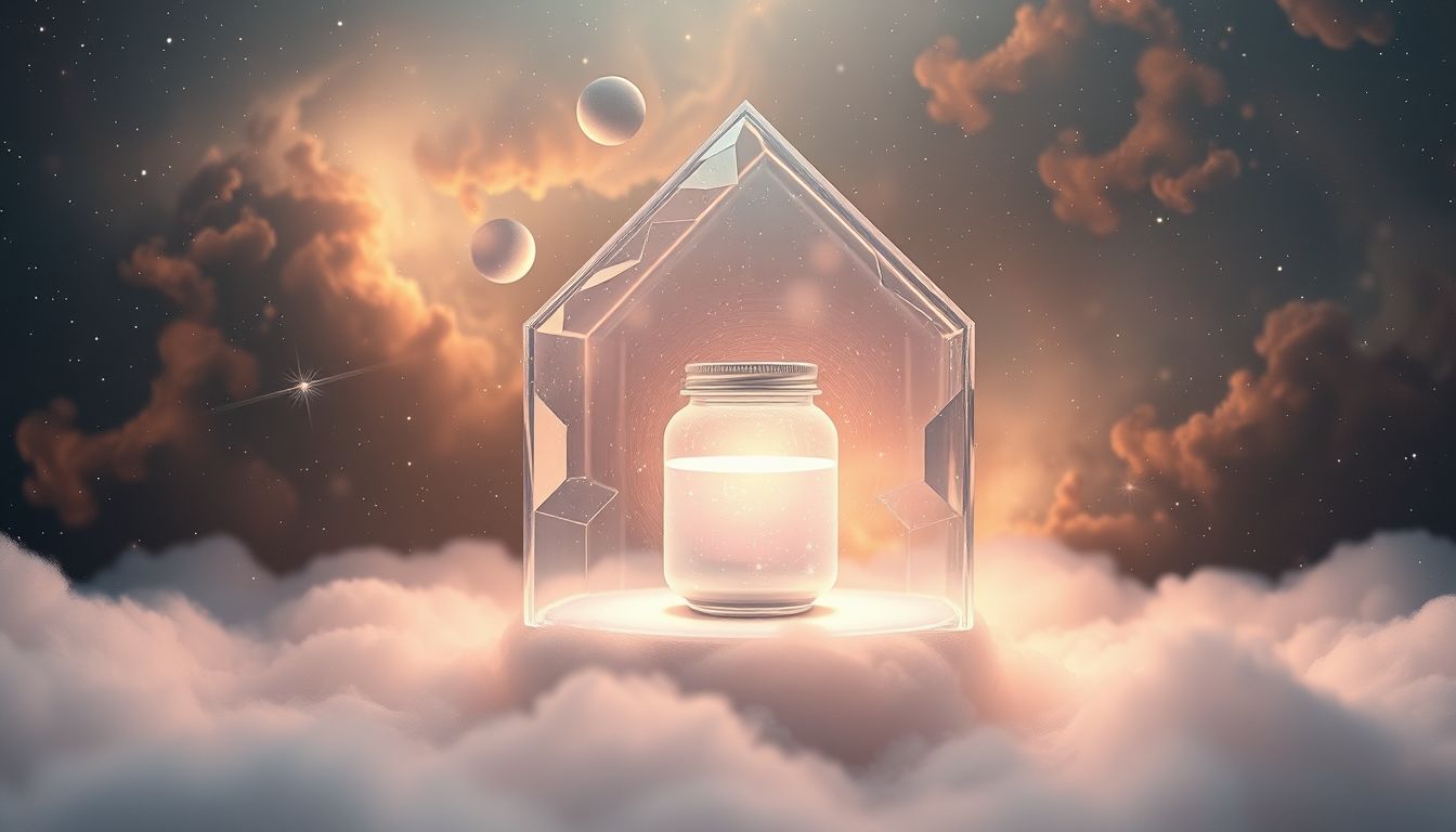 Ein Behälter im Haus symbolisiert Schutz und innere Geborgenheit.
