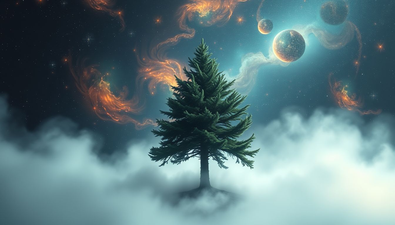 Der Nadelbaum im Nebel symbolisiert verborgene Klarheit und Schutz.