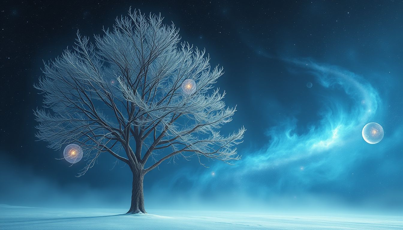 Der 18. Pappelbaum im Winter symbolisiert stille Kraft und Beständigkeit.