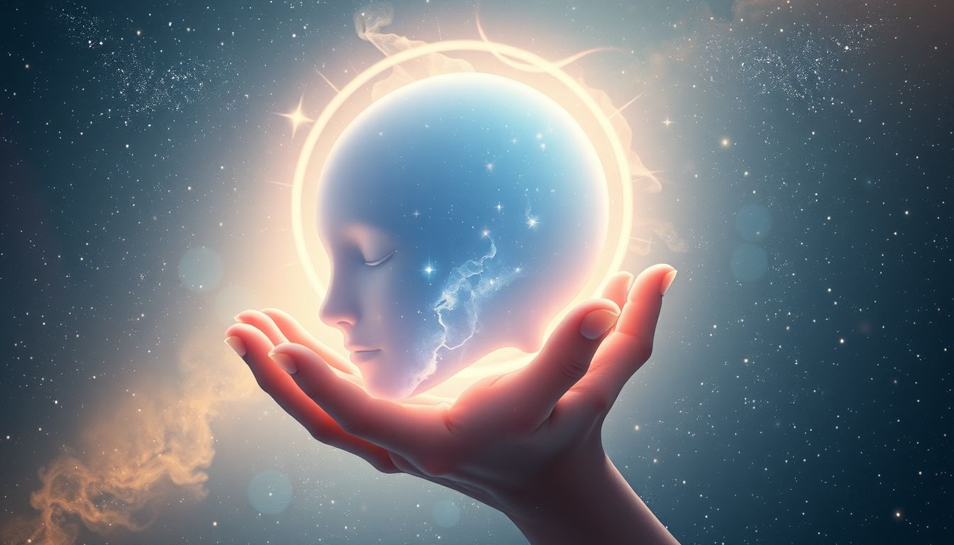 Träume vom Kopf halten symbolisieren Kontrolle über Gedanken und Gefühle.