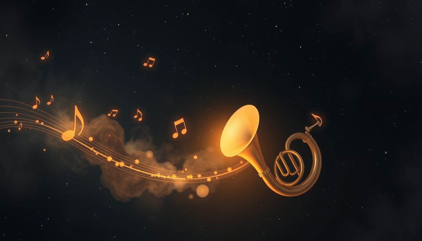 Eine gedämpfte Fanfare symbolisiert innere Zurückhaltung und Vorsicht.