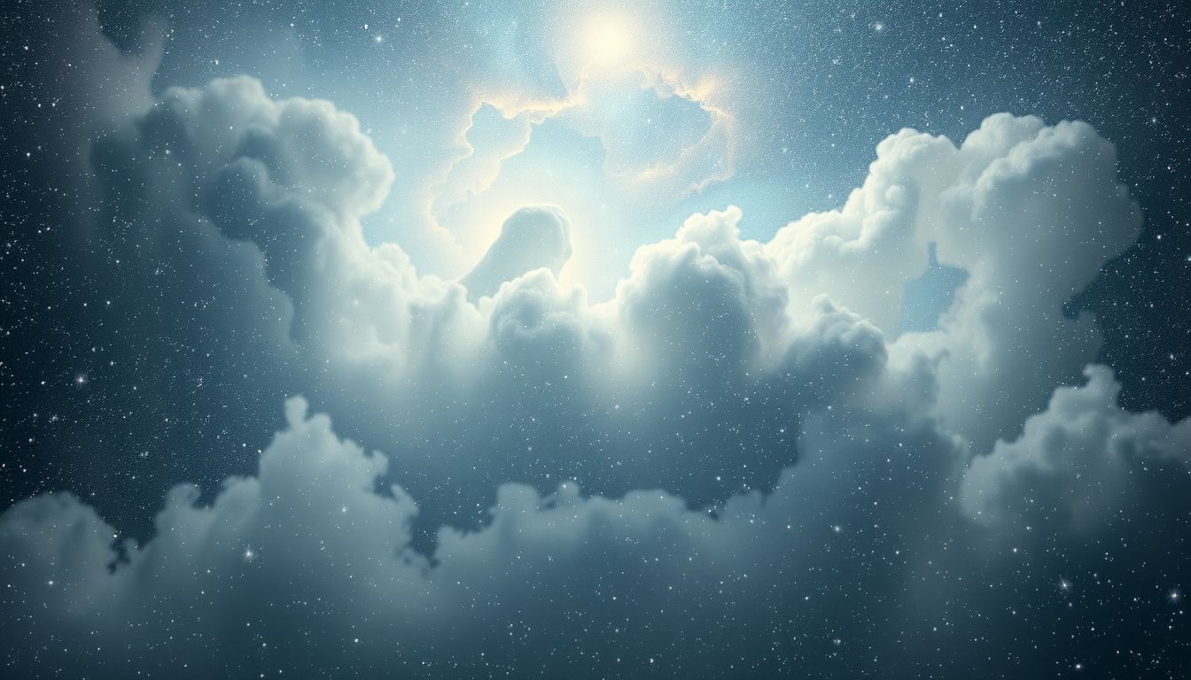 Dichter Schneefall im Traum symbolisiert oft tiefe emotionale Überwältigung.