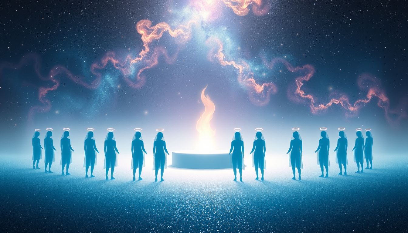 Ein Feldaltar symbolisiert spirituelle Versammlung und Gemeinschaft im Traum.