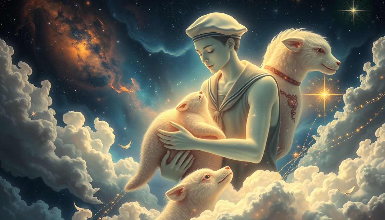 Ein Seemannstraum, der ein Tier rettet, symbolisiert Mut und Fürsorge.