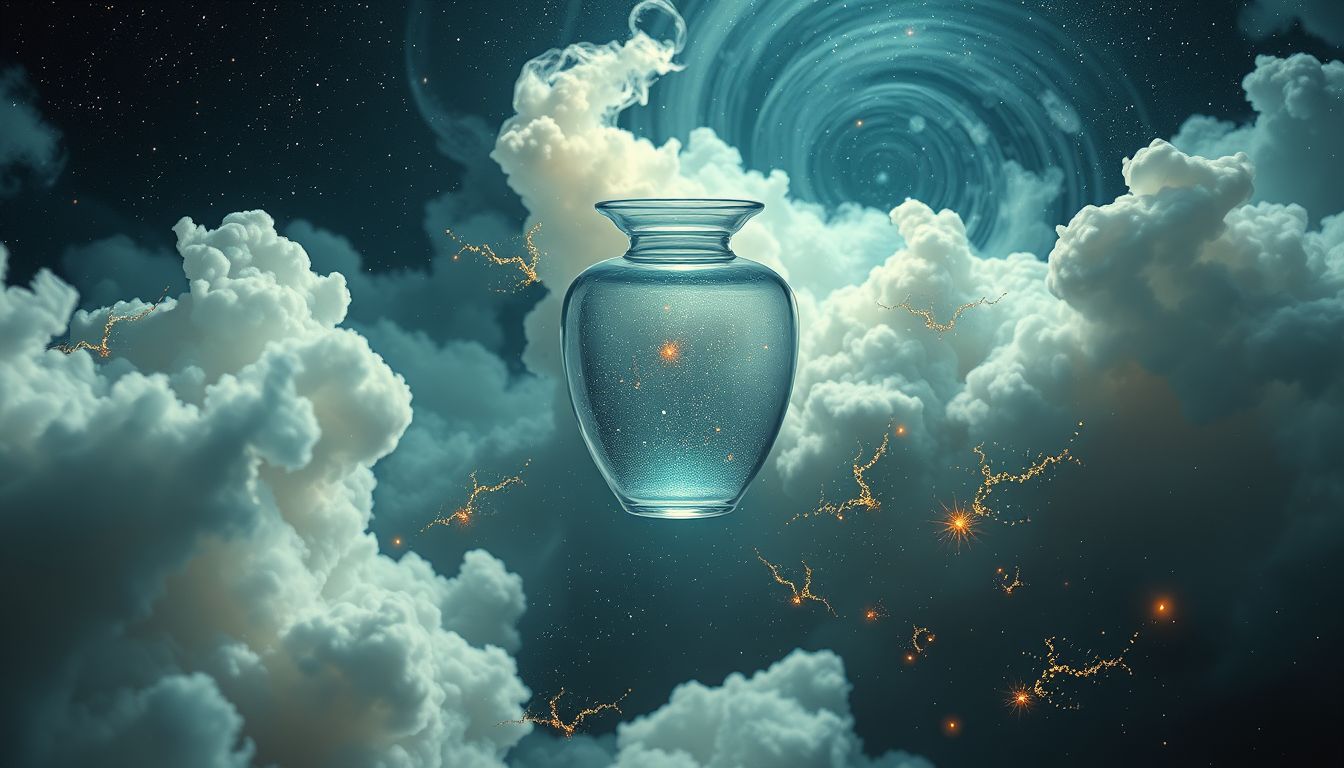 Eine Glasurne symbolisiert Transparenz und Vergänglichkeit im Traum.