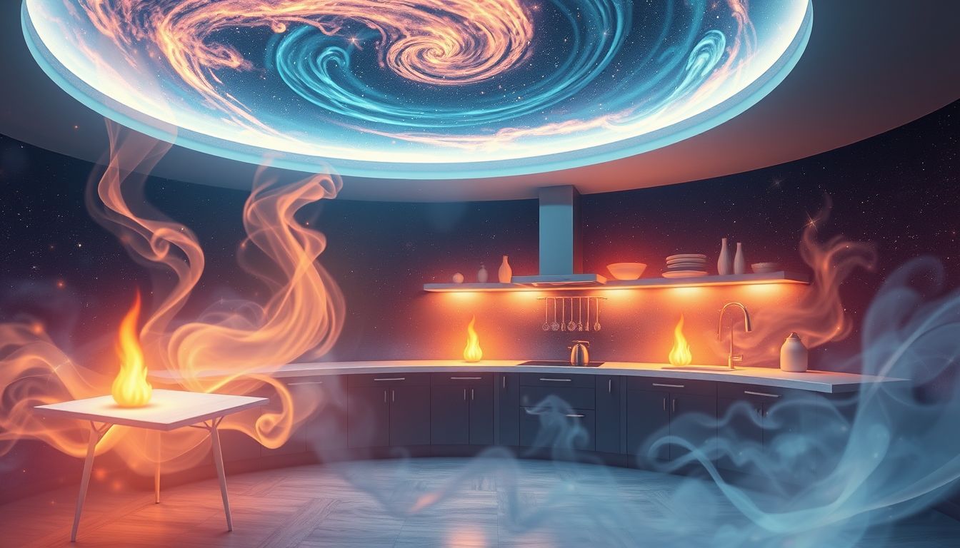 Ein Küchenfeuer im Traum symbolisiert oft emotionale Konflikte.
