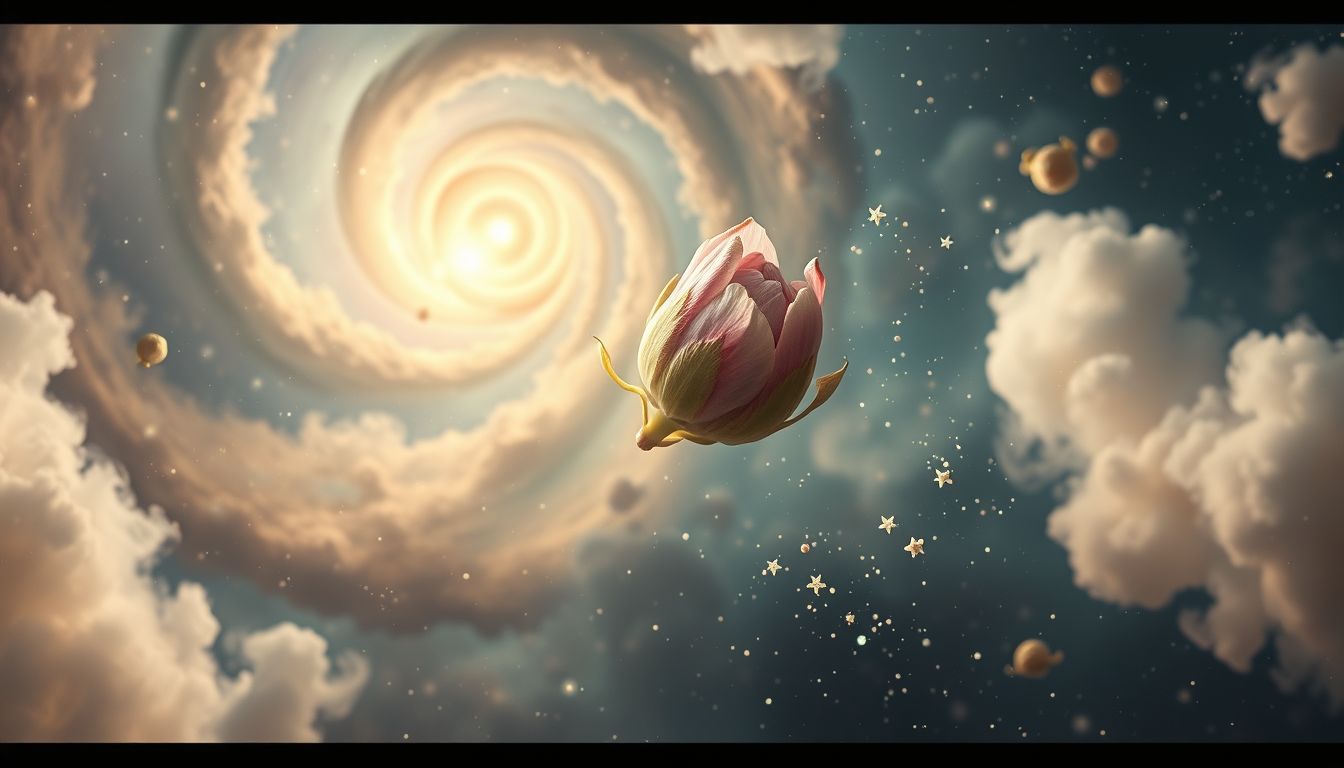 Eine zu früh blühende Knospe symbolisiert verfrühte Lebensentscheidungen.