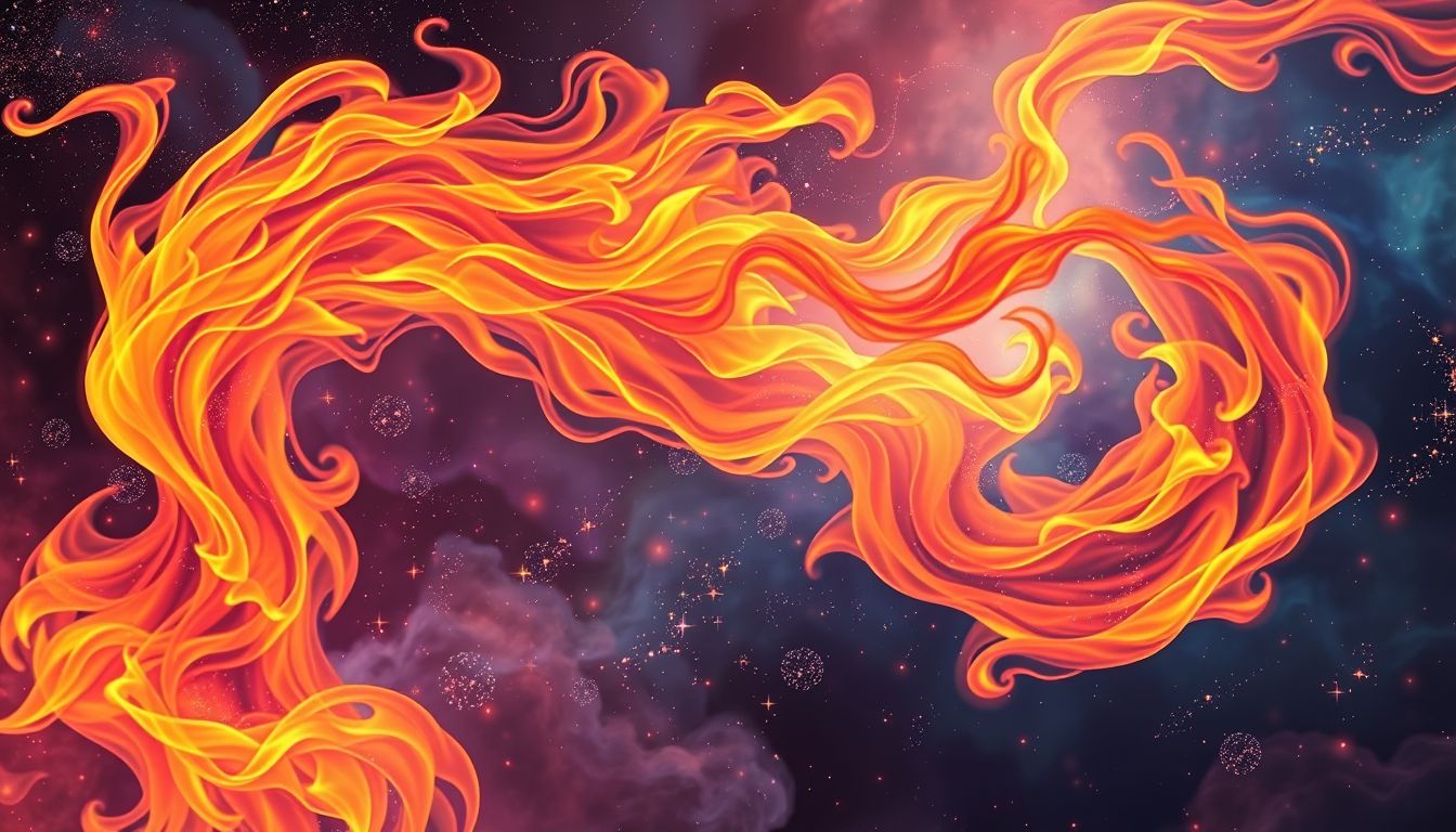 Lodernde Flammen symbolisieren im Traum oft intensive Leidenschaft oder Veränderung.