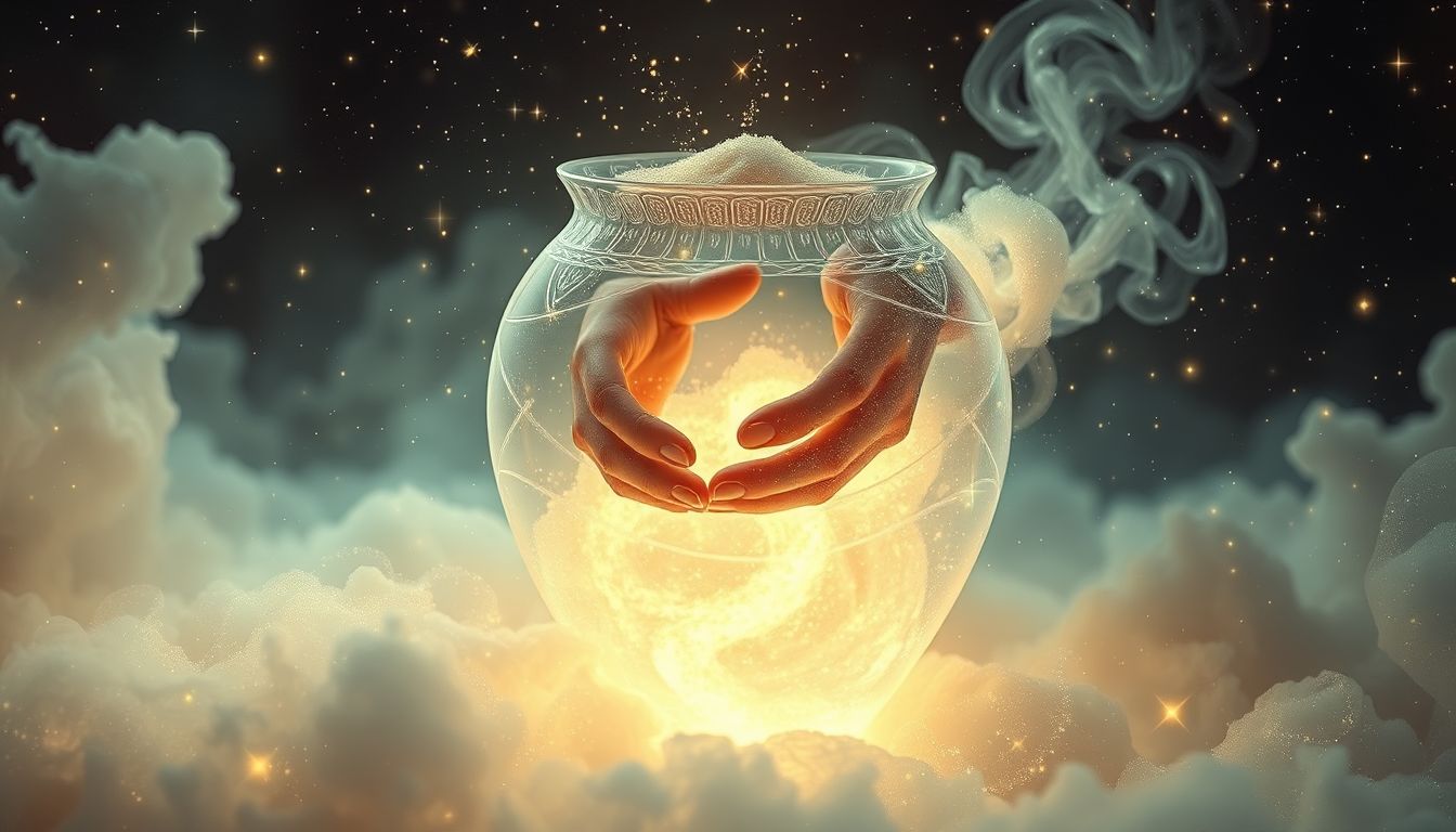 Das Wühlen in Asche symbolisiert das Suchen nach verborgener Wahrheit.
