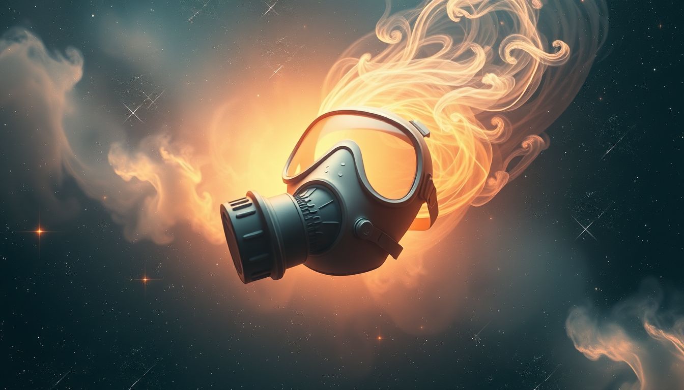 Eine Gasmaske im Traum symbolisiert Schutz vor inneren Ängsten.