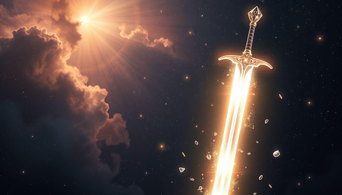 Ein neues Schwert symbolisiert Kraft und bevorstehende Veränderungen.