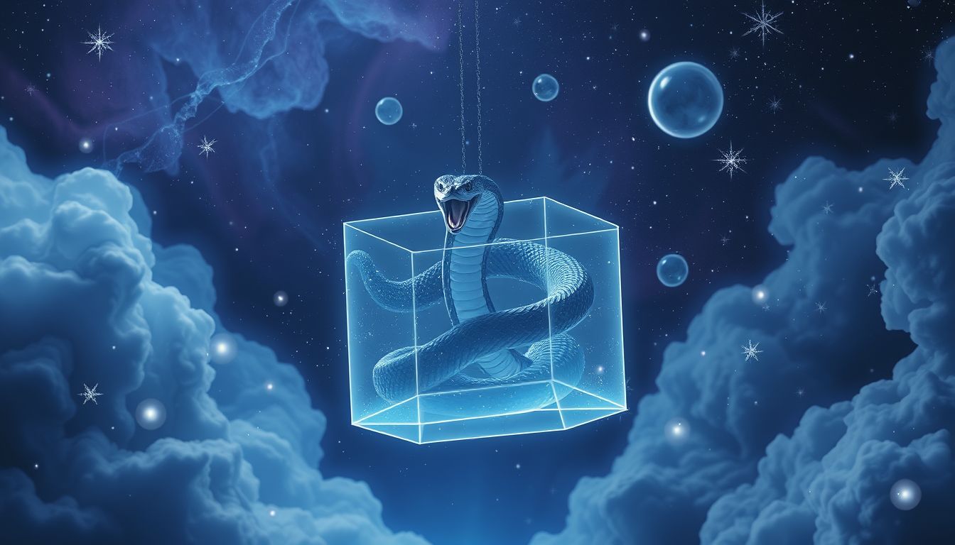Eine Kobra in der Box symbolisiert tief verborgene ungelöste Konflikte.