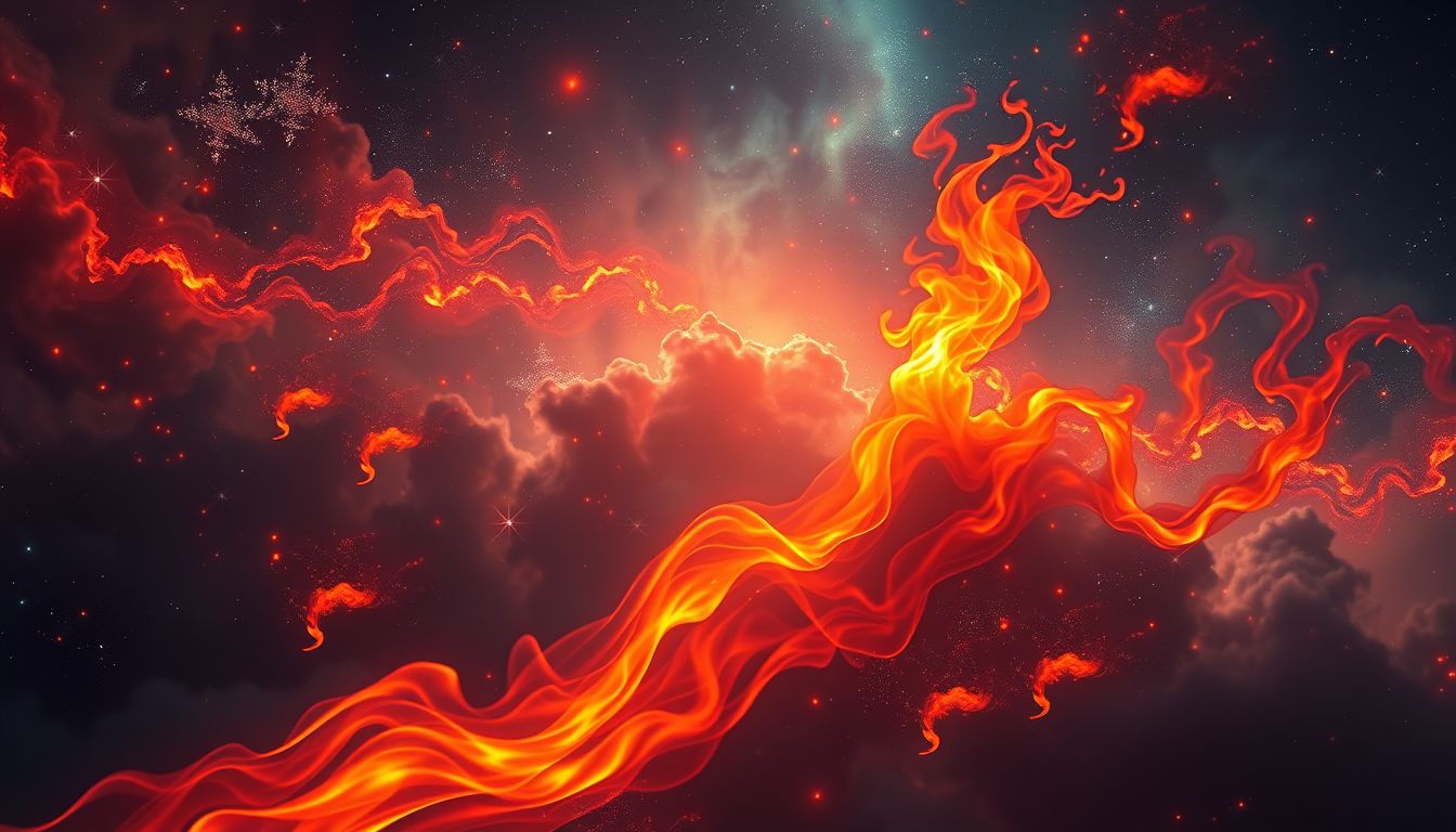 Feuer als Leidenschaft symbolisiert Sehnsüchte und lebhafte Gefühle.