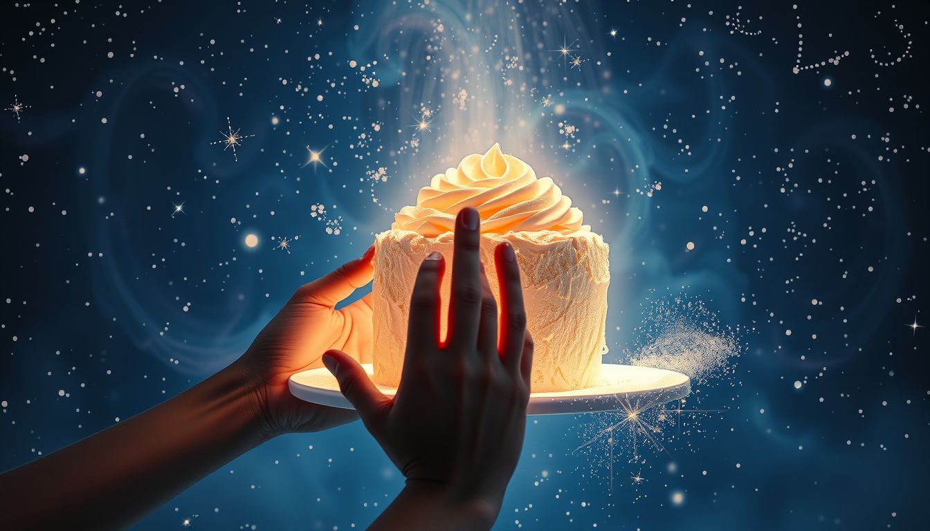 Eine Torte backen symbolisiert kreative Selbstverwirklichung im Traum.