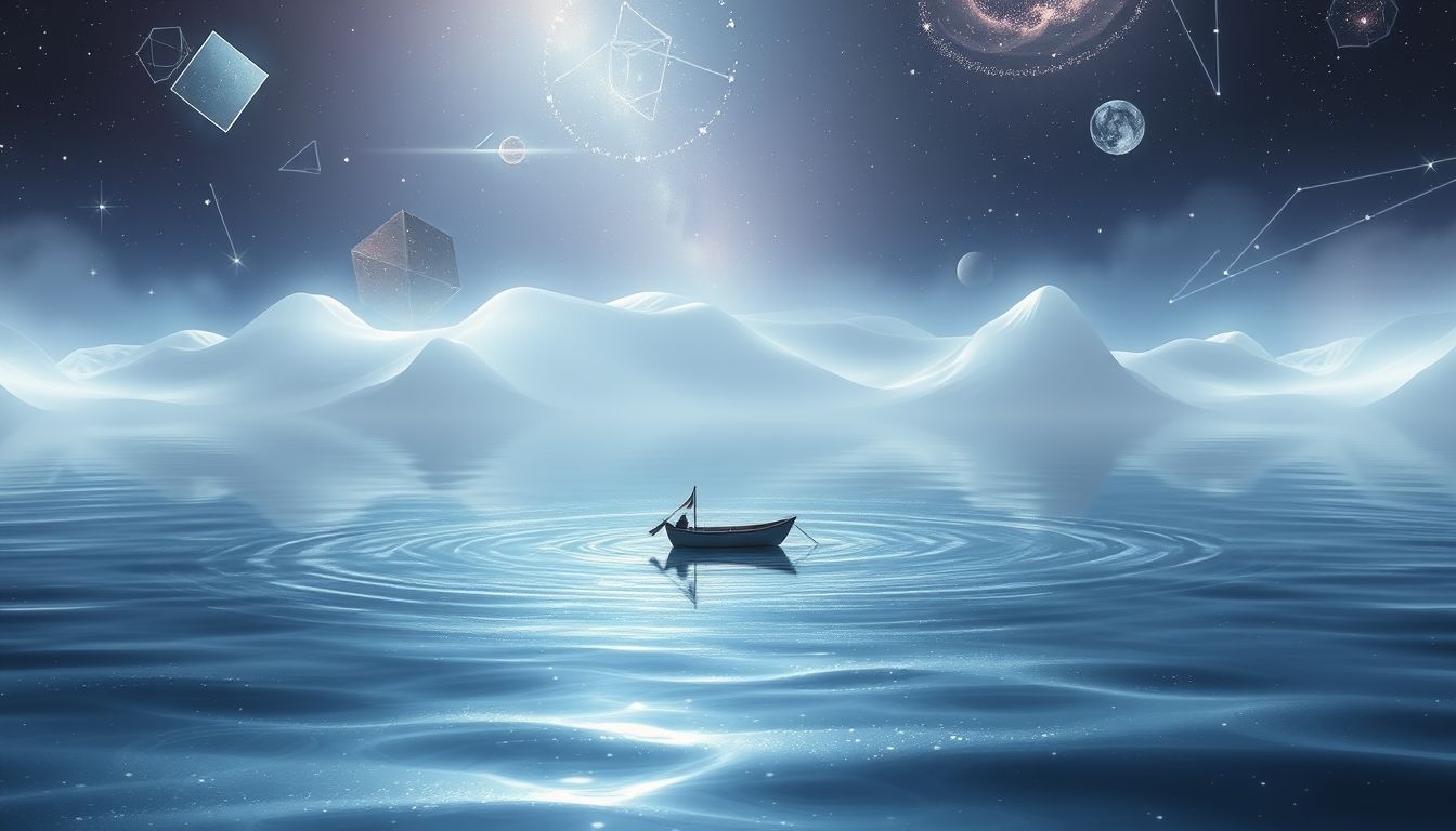 Ein einsames Boot symbolisiert Sehnsucht nach Freiheit und Ruhe.