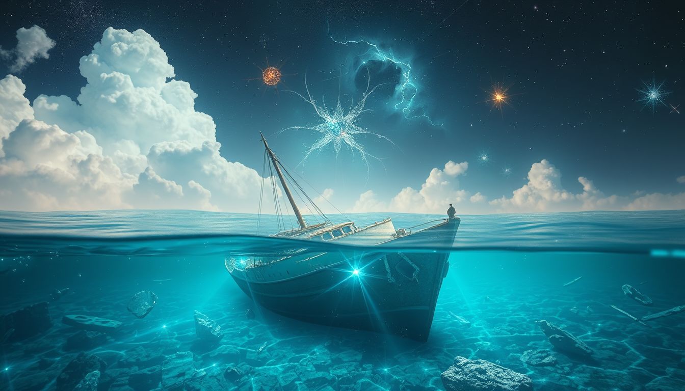 Träumen vom Schiffswrack im klaren Wasser symbolisiert innere Klarheit.