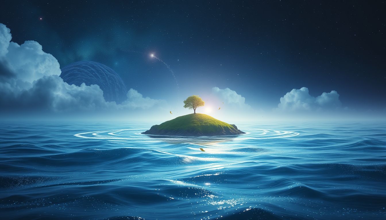 Träumen von Inseln im Salzwasser symbolisiert innere Isolation und Wachstum.