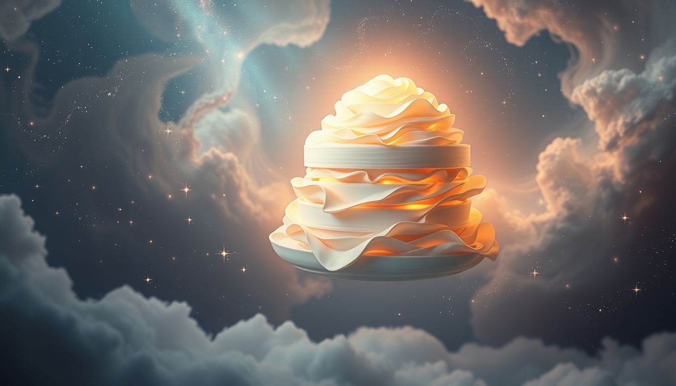 Eine sprechende Torte symbolisiert verborgene Botschaften im Traum.