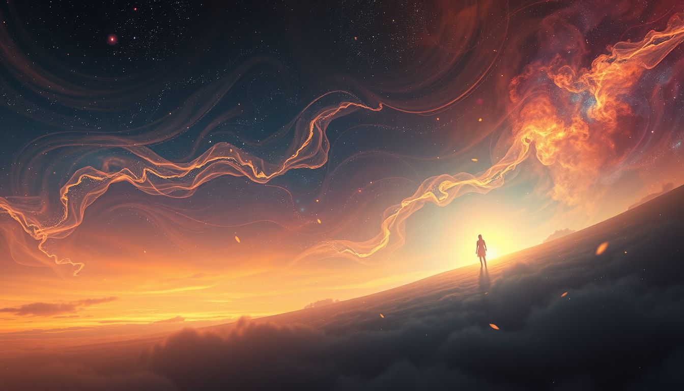 Ein Schauer beim Sonnenuntergang symbolisiert Loslassen und Neubeginn.