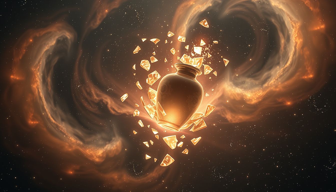Das Zerstören einer Urne symbolisiert oft das Loslassen der Vergangenheit.