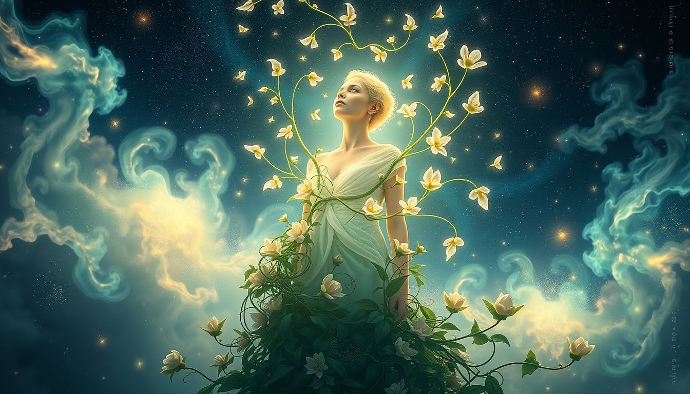 Das Einwickeln in Pflanzen symbolisiert natürliche Heilung und inneres Wachstum.