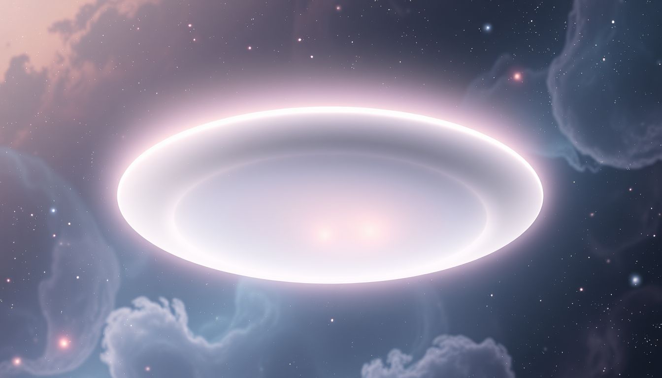 Ein sauberer Untertassen-Traum symbolisiert inneren Frieden und Klarheit.