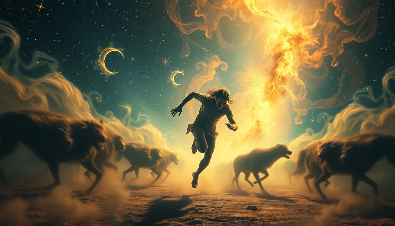 Geträumt, von wilden Tieren gejagt zu werden, symbolisiert innere Ängste.