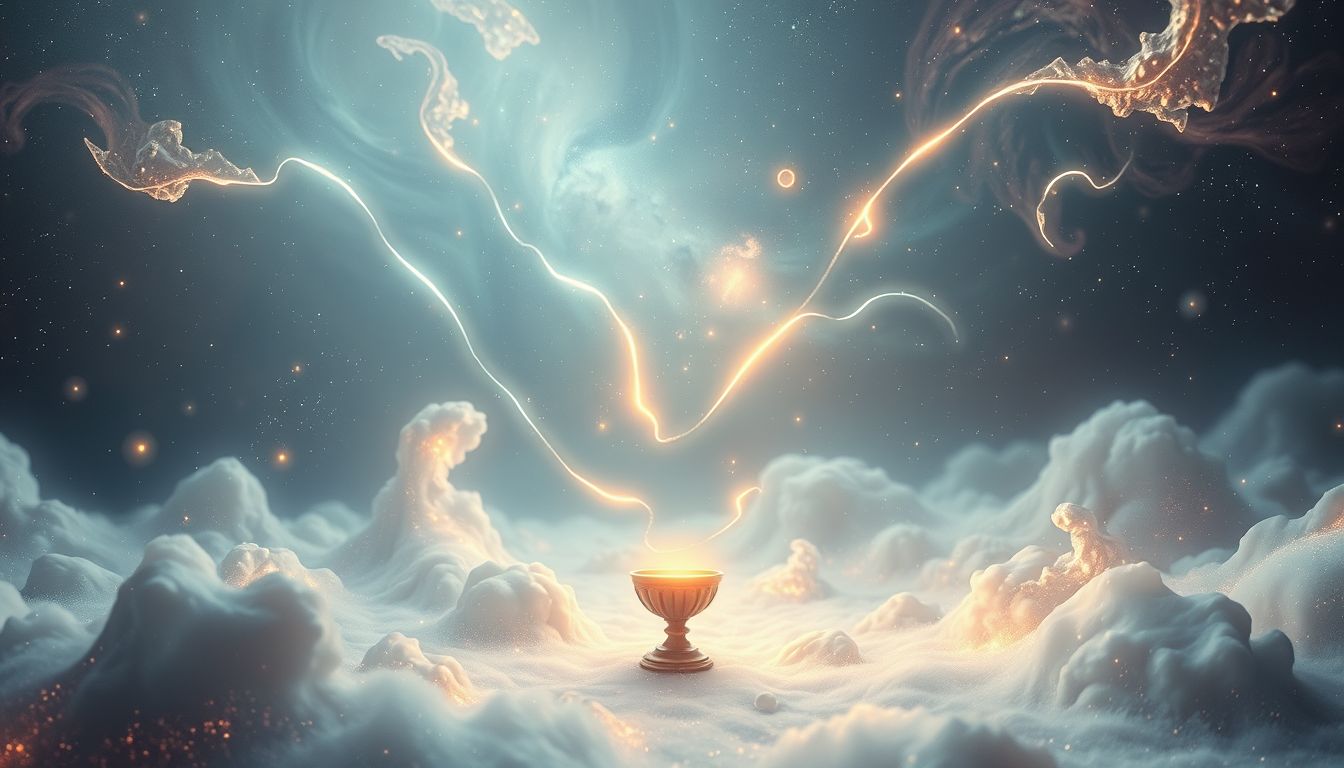 Das Fallenlassen des Grals symbolisiert verpasste Chancen und Scheitern.