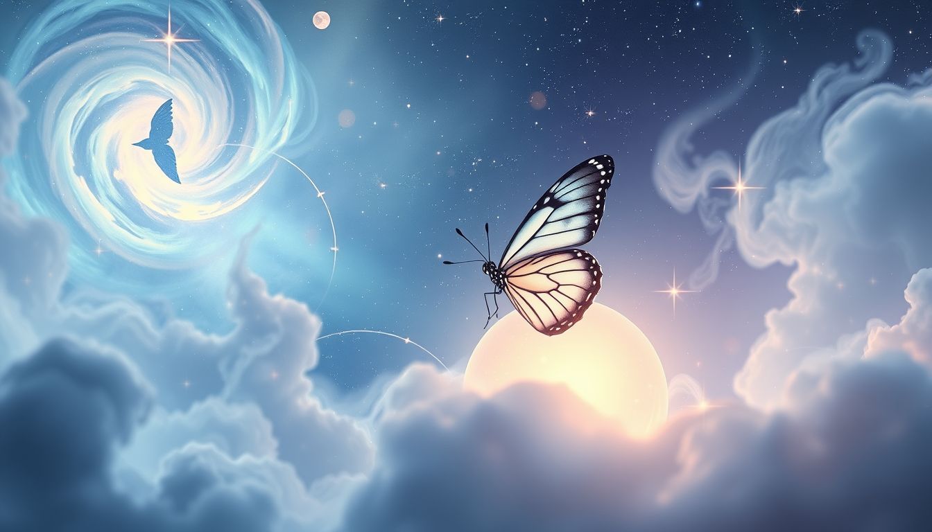 Ein Schmetterling am Bauch symbolisiert oft tiefe intuitive Erkenntnisse.