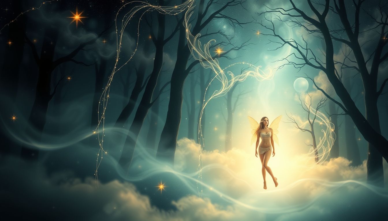 Ein verschwindender Faun symbolisiert verborgene Sehnsüchte und Freiheit.