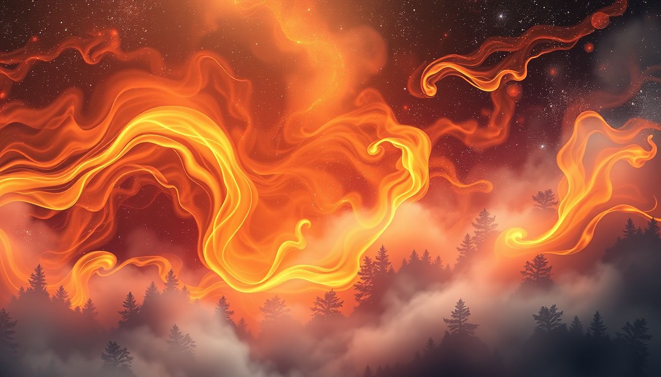 Ein Waldbrand im Traum symbolisiert oft unkontrollierte Emotionen.