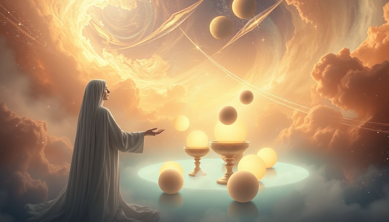 Ein Mesner, der Abendmahl vorbereitet, symbolisiert geistliche Bereitung und Hingabe.