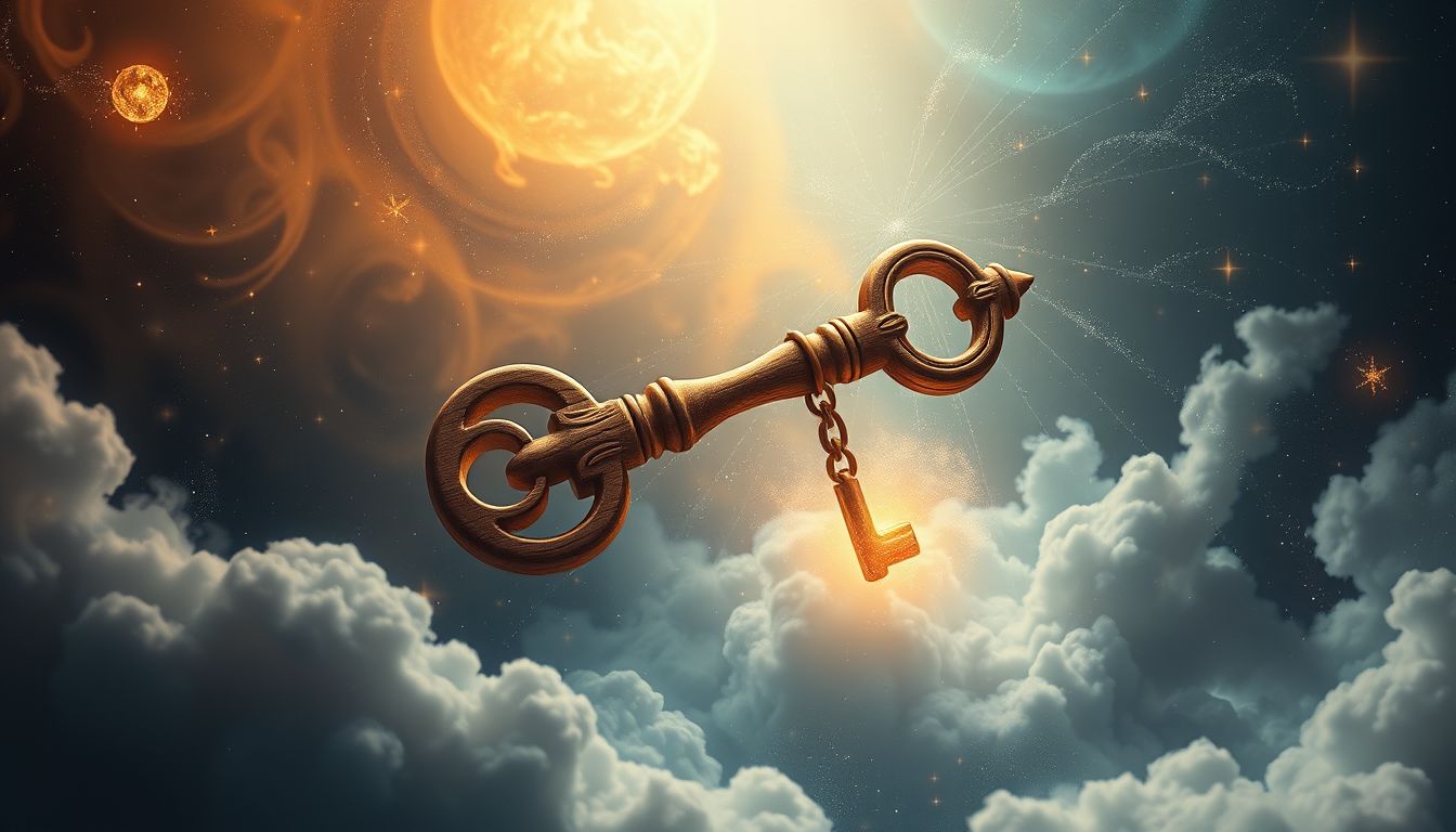 Ein hölzerner Türöffner symbolisiert natürliche Chancen und Wachstum im Traum.