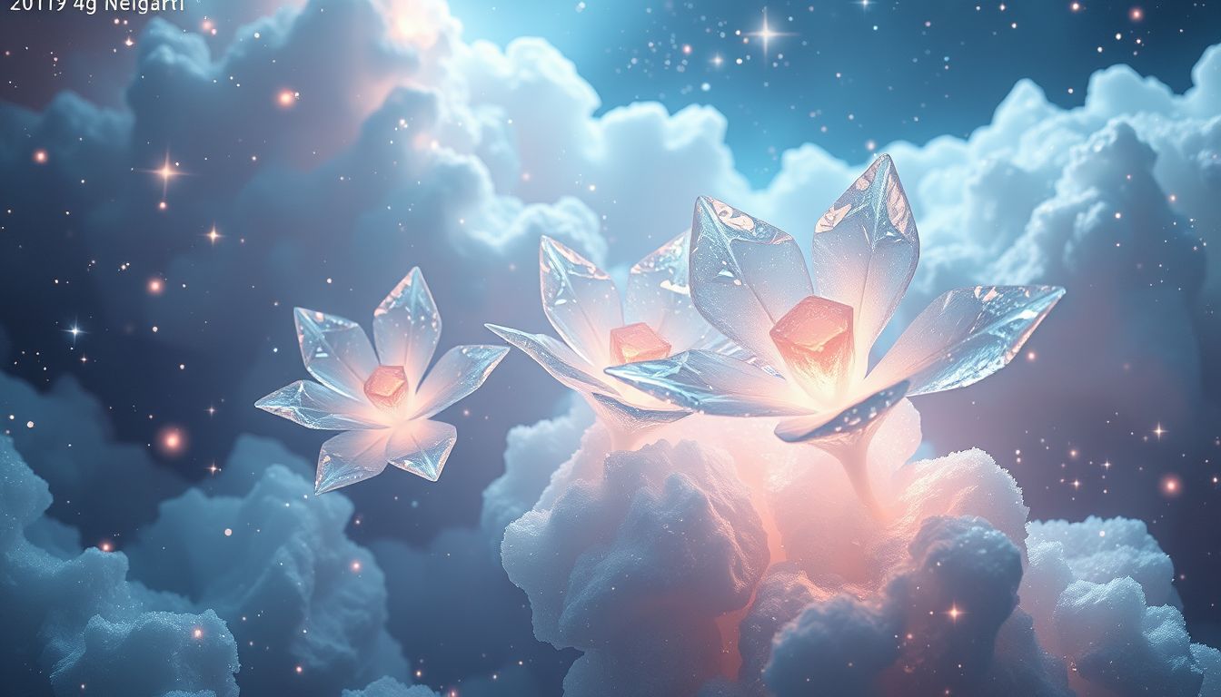 Eisblumen symbolisieren Schönheit, Zerbrechlichkeit und vergängliche Träume.