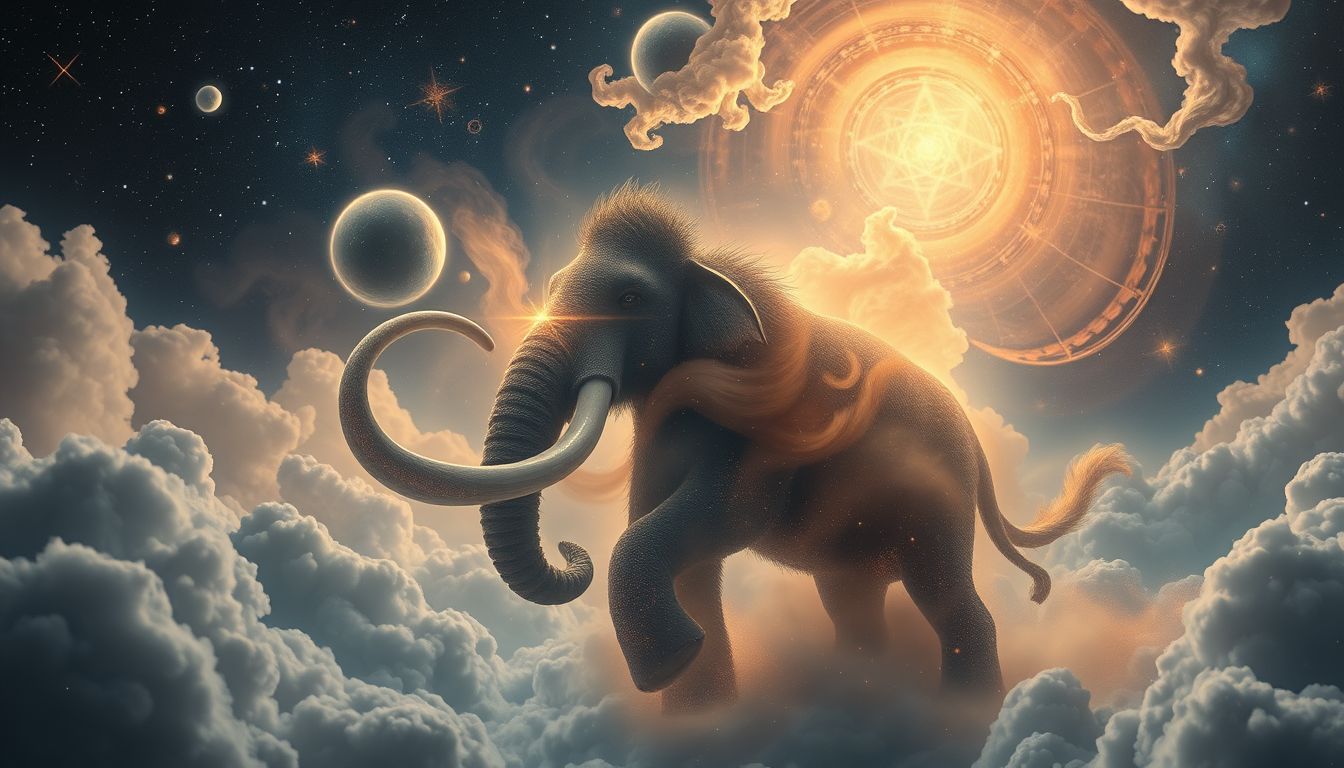 Der Traum vom Mammut symbolisiert oft uralte Stärke und Schutz.