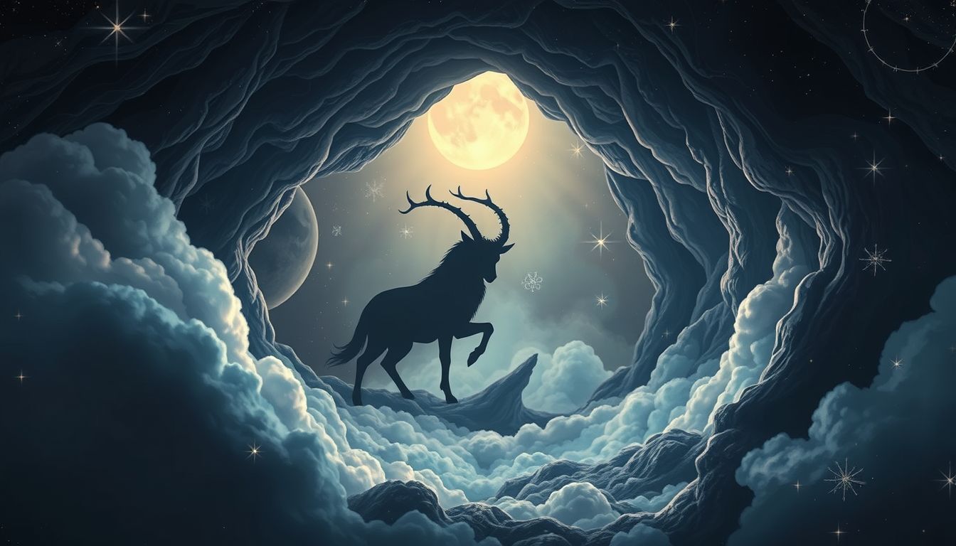Ein Faun in der Höhle symbolisiert innere Geheimnisse und Schutz.