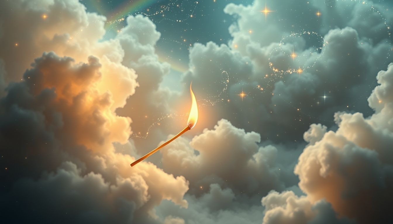 Ein Streichholz symbolisiert im Traum oft beginnende Inspiration.