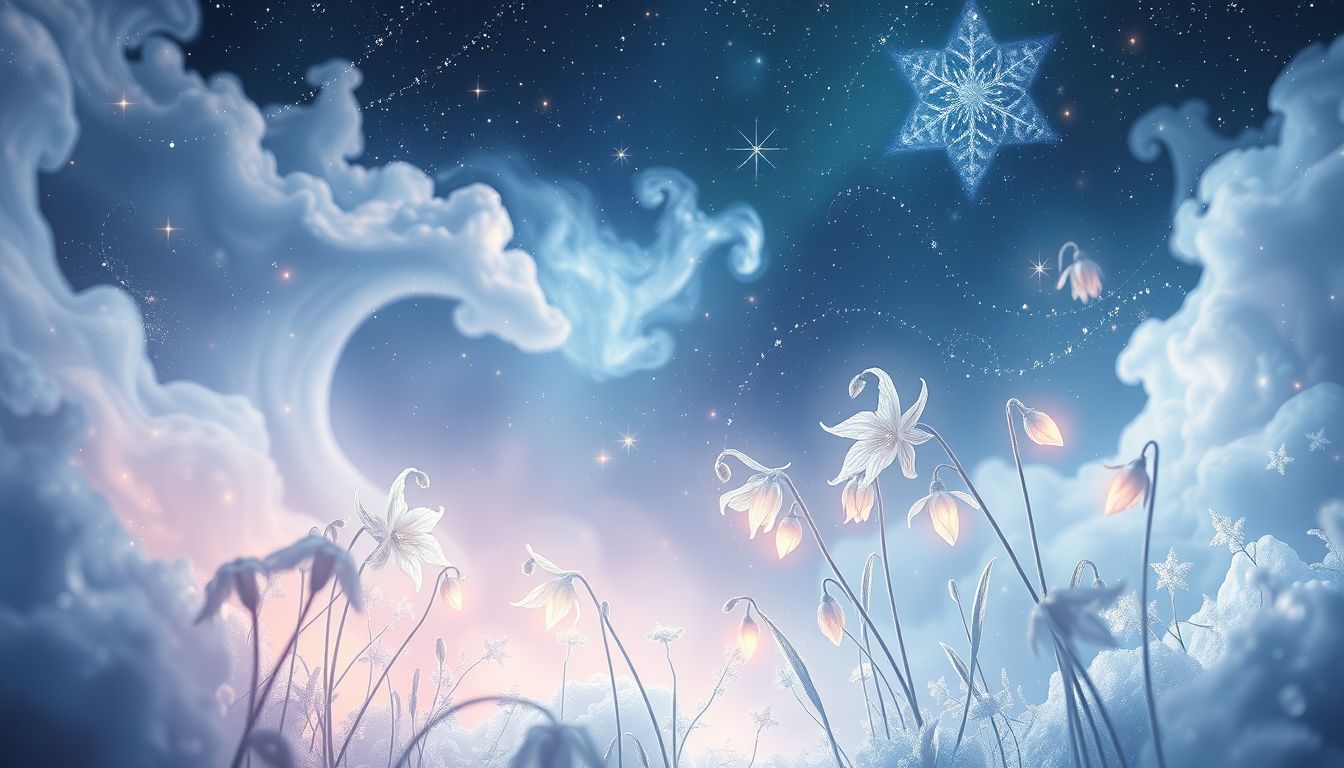 Akeleien im Winter symbolisieren Hoffnung und verborgene innere Kräfte.