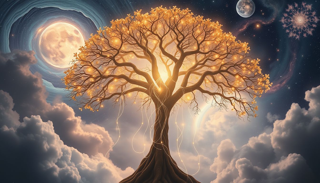 Kronendach-Träume symbolisieren Schutz, Geborgenheit und spirituelle Verbundenheit.